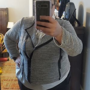 Lane Bryant Black and White Blazer